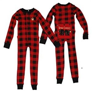Fun One-Piece Bear Cheeks Plaid Flapjack for Adult